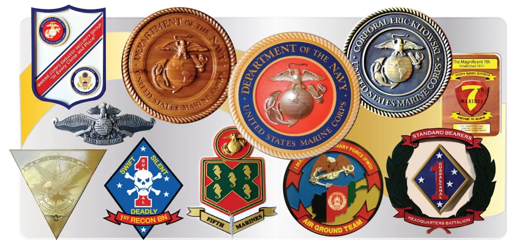 3D marine corps plaques